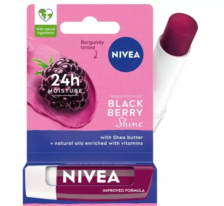 NIVEA POMADKA OCHRONNA DO UST BLACKBERRY SHINE