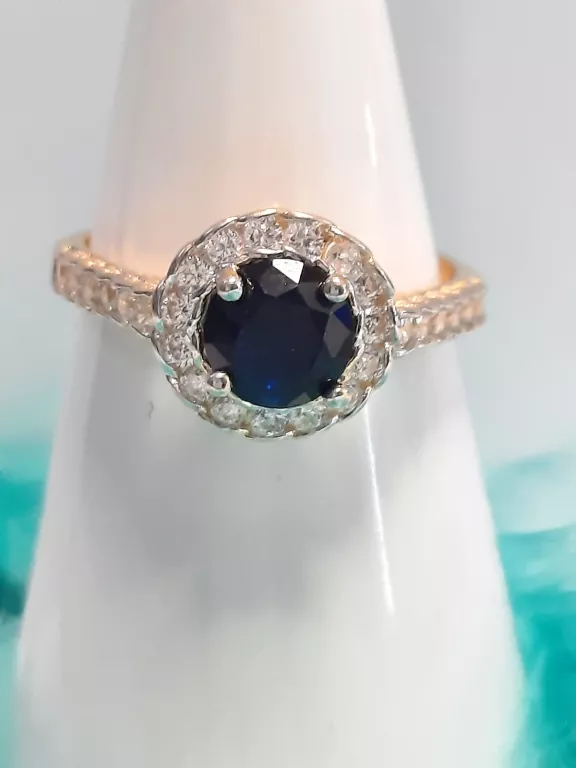 piekny-zloty-pierscionek-z-granatowym-oczkiem-14k-3-maja-22-hajnowka