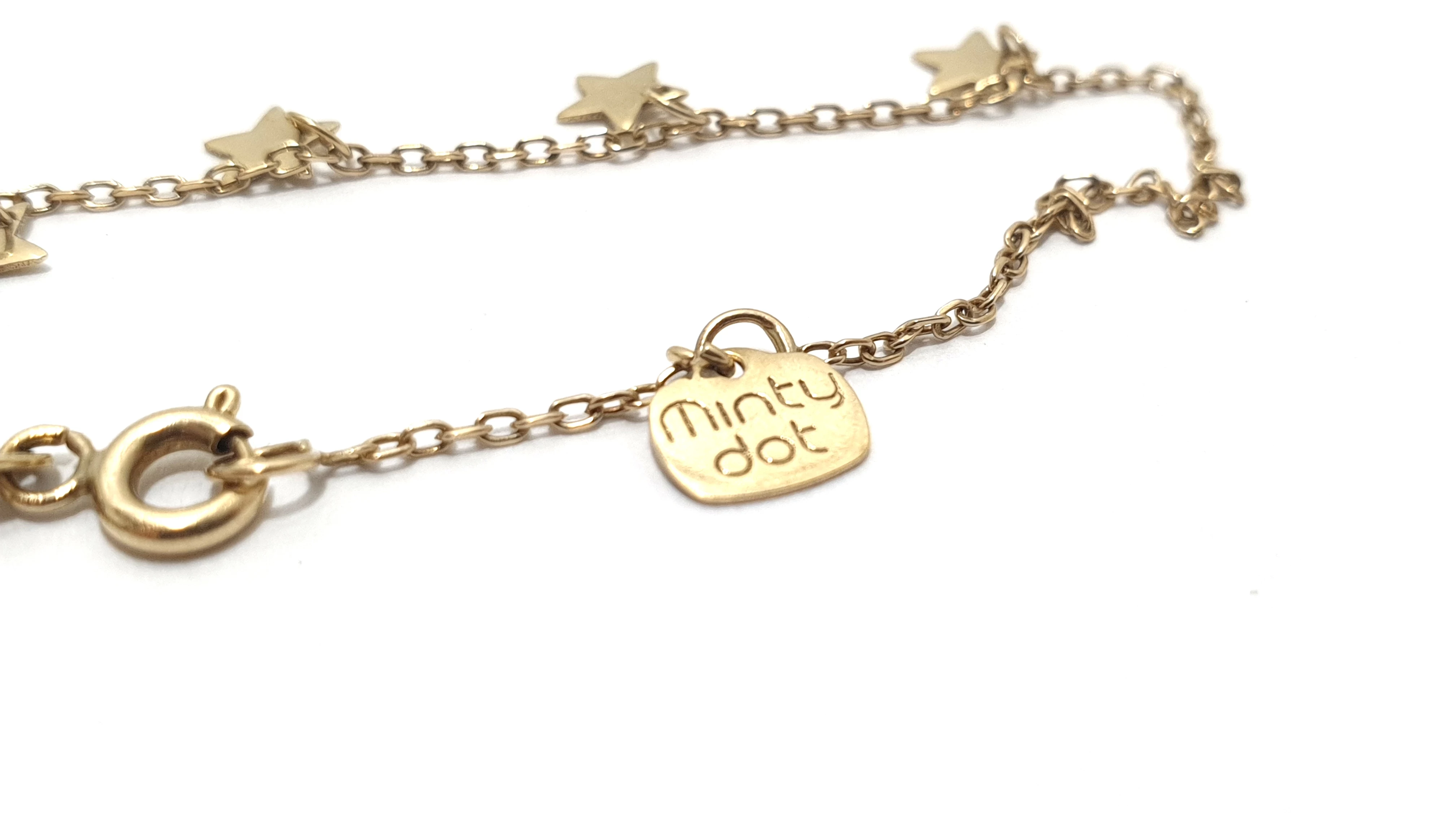 zlota-bransoletka-minty-dot-stardust-gwiazdki-1g-pr375-regulowana-16518c-stan-uzywany