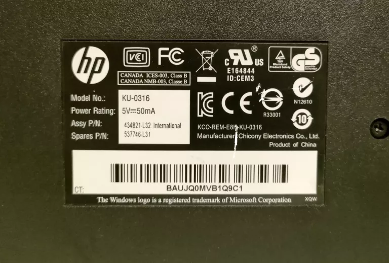 KLAWIATURA HP KU-0316 POLECAM!!