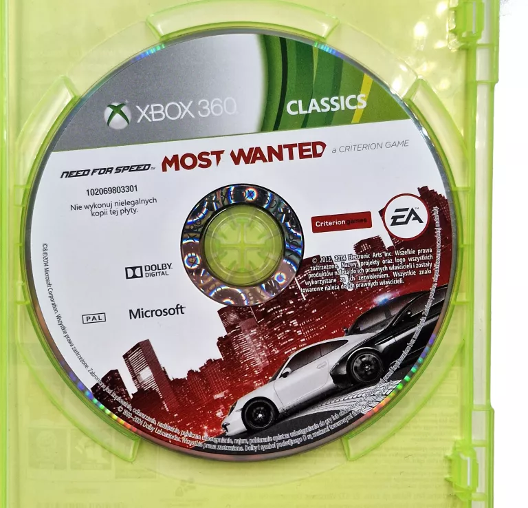 GRA XBOX 360 NEED FOR SPEED MOST WANTED