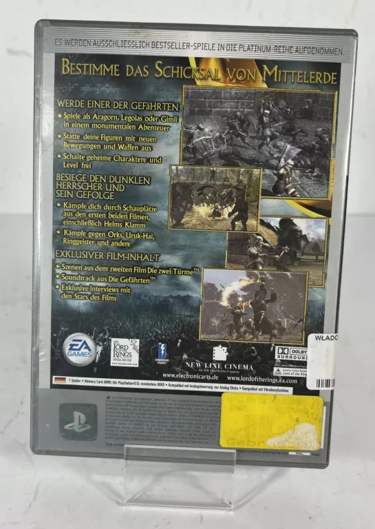 GRA PS2 WŁADCA PIERŚCIENI 2 WIEŻE NIEMIECKA