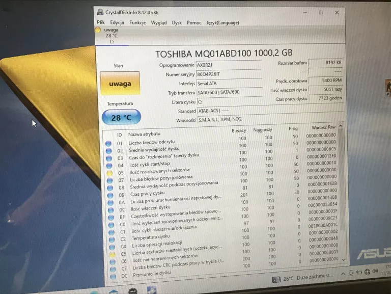 LAPTOP ASUS X554L I3/4GB/1TB/GF ŁAD
