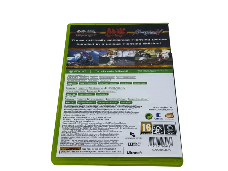 FIGHTING EDITION XBOX 360 TEKKEN SOUL CALIBUR V