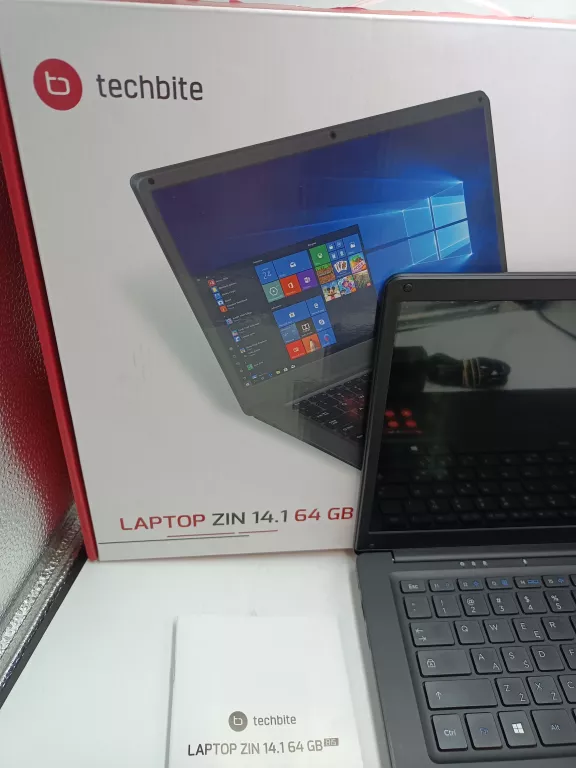 LAPTOP TECHBITE ZIN 14,1 64 G INTEL N3450 WIN.10 GW. 09.09.2025 R STAN IGŁ