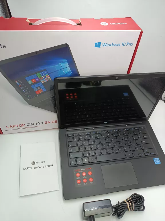 LAPTOP TECHBITE ZIN 14,1 64 G INTEL N3450 WIN.10 GW. 09.09.2025 R STAN IGŁ