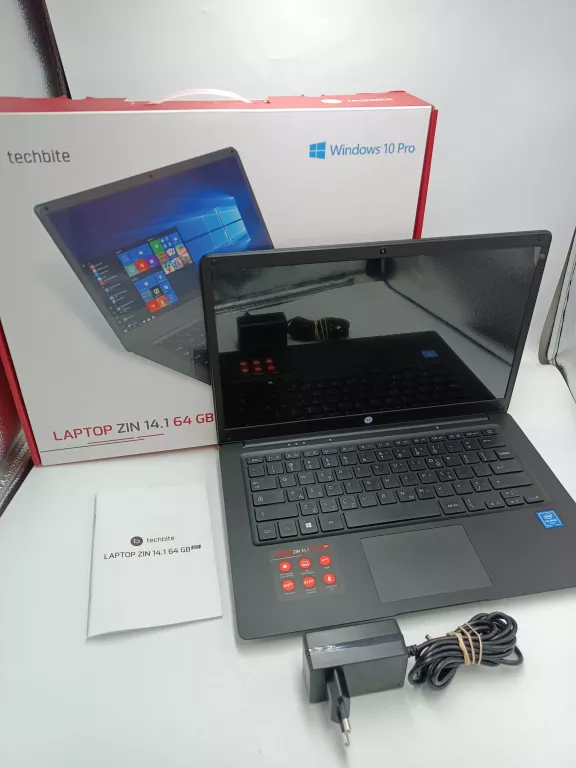 LAPTOP TECHBITE ZIN 14,1 64 G INTEL N3450 WIN.10 GW. 09.09.2025 R STAN IGŁ