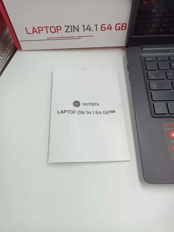 LAPTOP TECHBITE ZIN 14,1 64 G INTEL N3450 WIN.10 GW. 09.09.2025 R STAN IGŁ