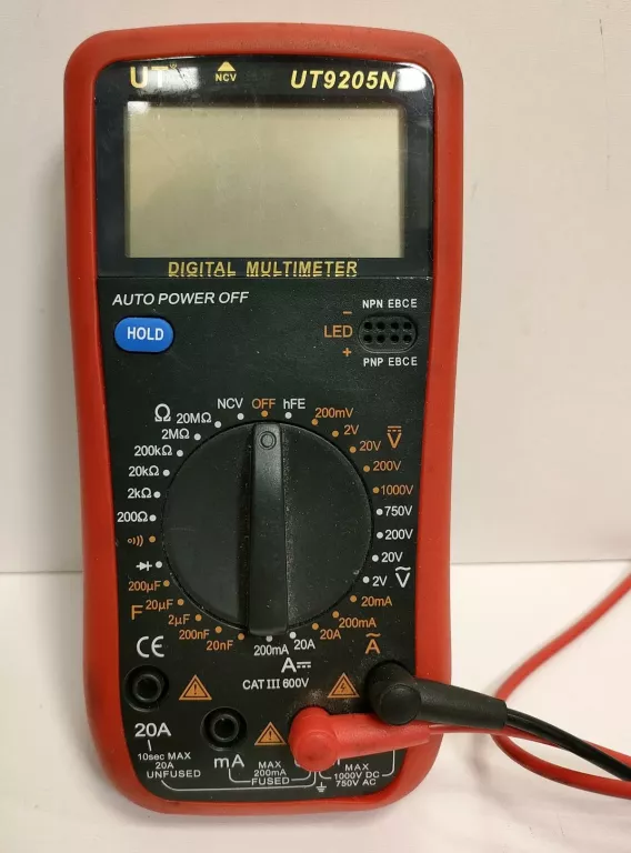 MULTIMETR MIERNIK NAPIĘCIA UT9205N 20A MAX