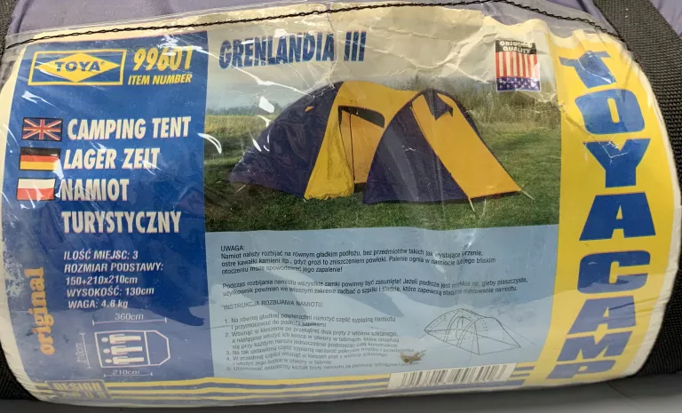 NAMIOT TURYTYCZNY 150X360X210CM TOYA 99601 TORBA