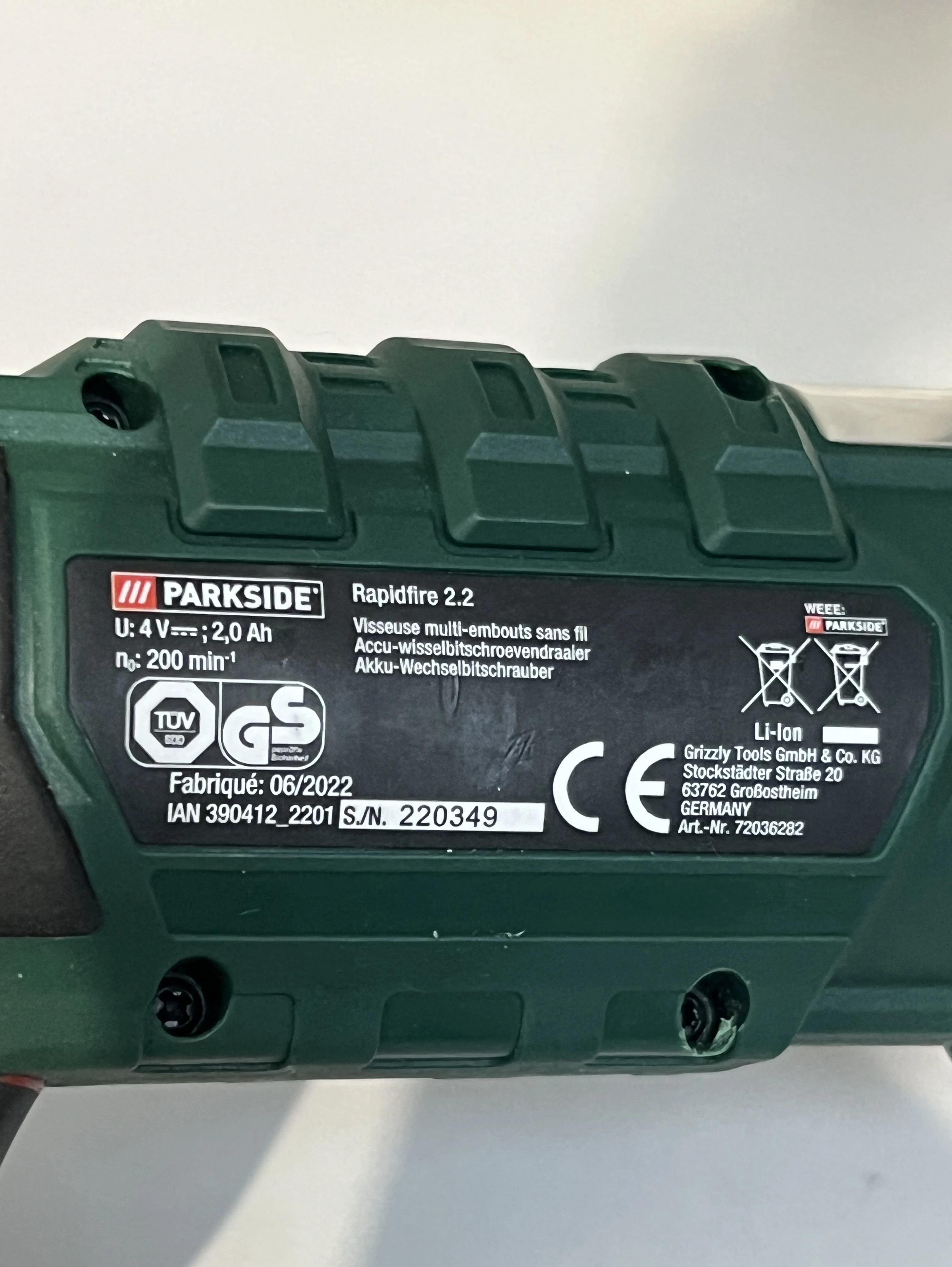 PARKSIDE® Visseuse sans fil 4V Multi-Embouts.Rapidfire 2.2