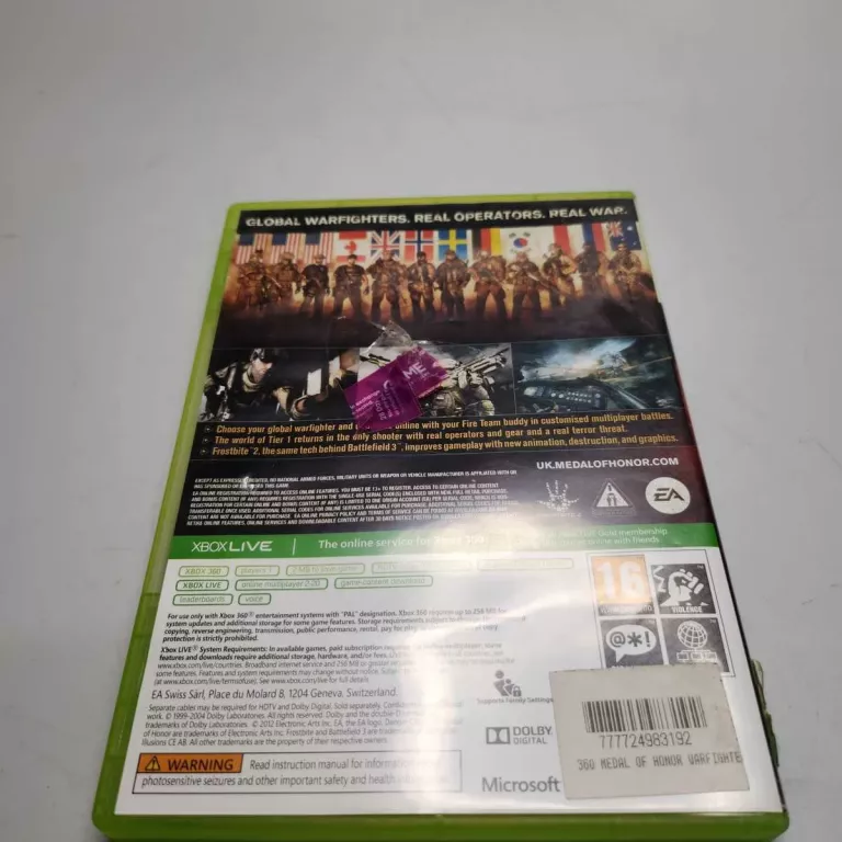 XBOX 360 MEDAL OF HONOR WARFIGHTER