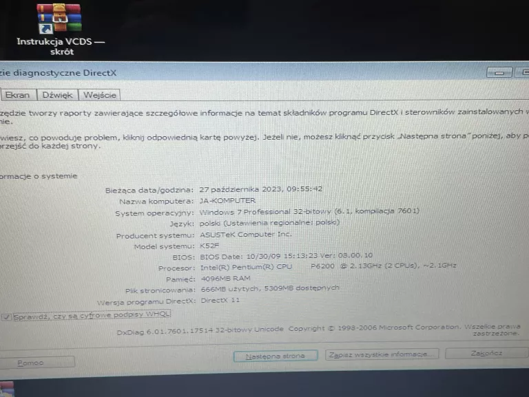 LAPTOP ASUS K52 CZYTAJ OPIS!!!!