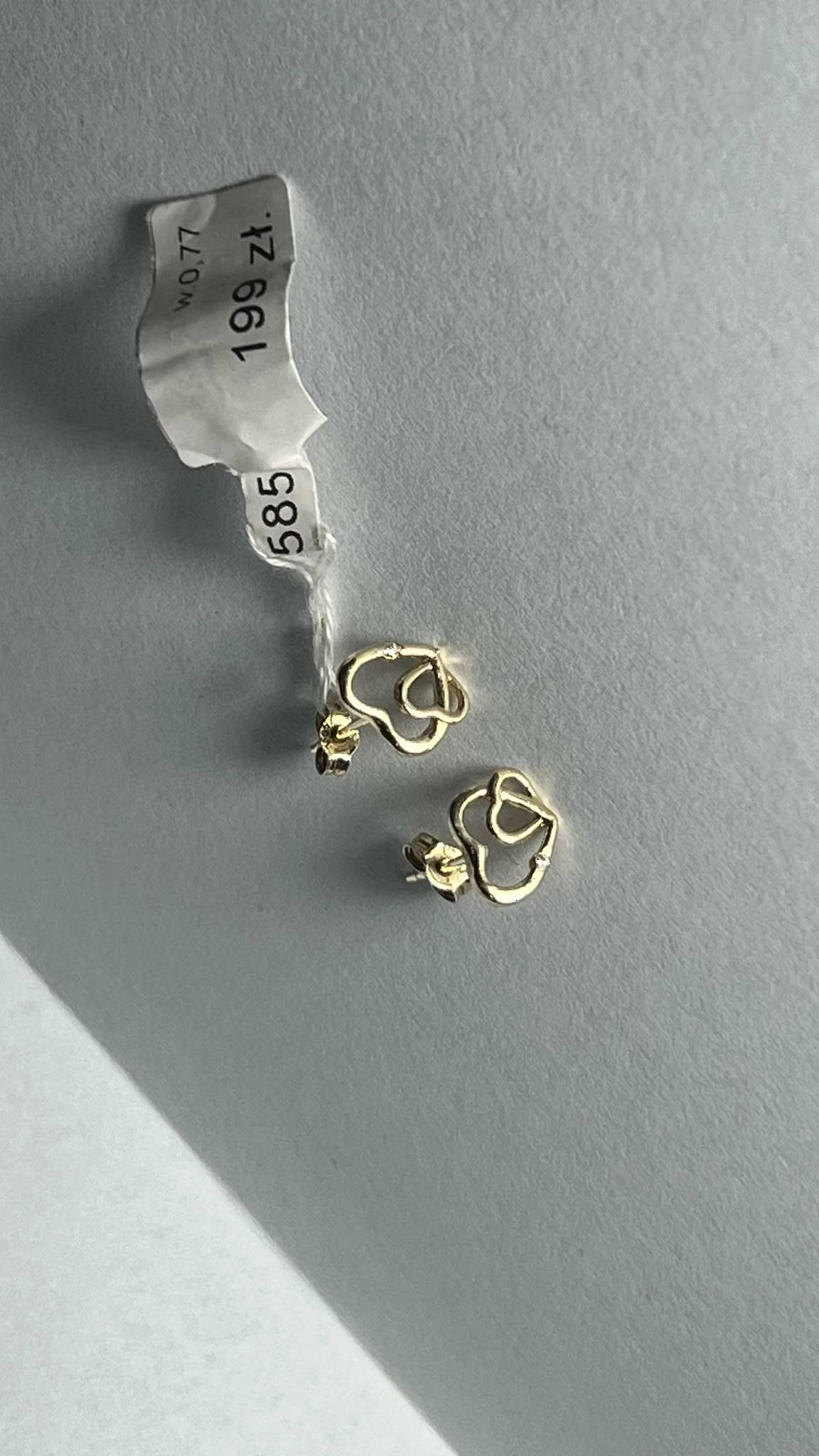 zlote-kolczyki-serduszka-marka-bez-marki