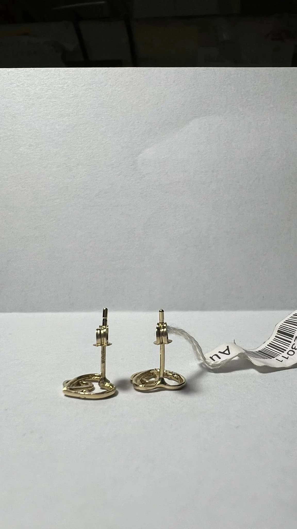 zlote-kolczyki-serduszka-stan-uzywany