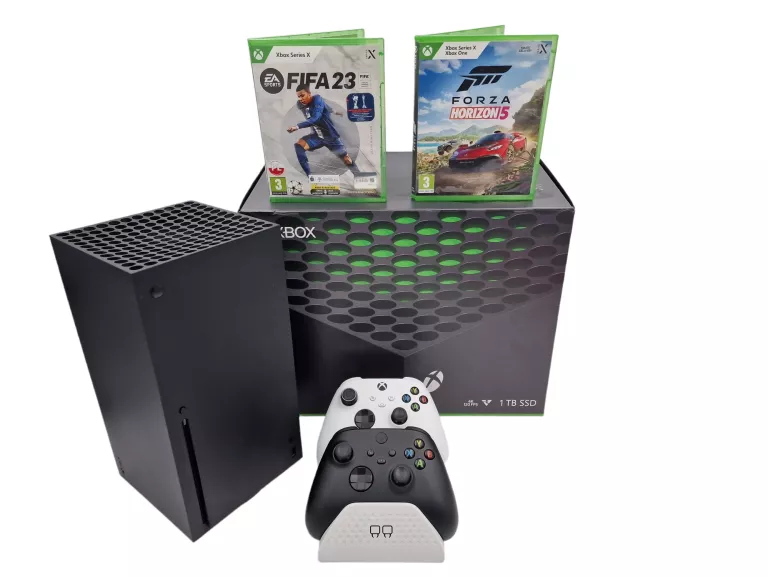 KONSOLA MICROSOFT XBOX SERIES X 1 TB + 2 PADY + FIFA 23 / FORZA HORIZON 5