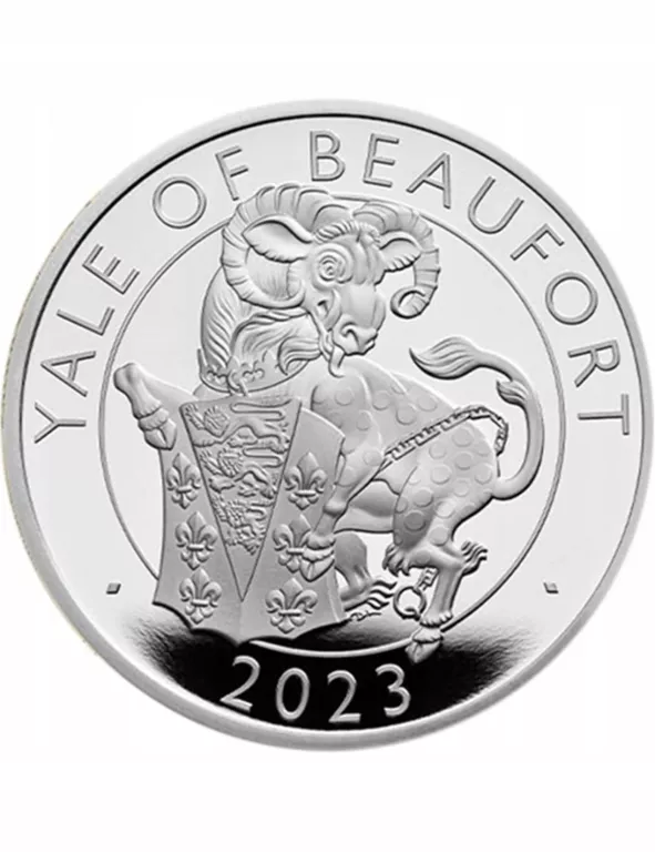 THE ROYAL TUDOR BEASTS: THE YALE OF BEAUFORT 2OZ SREBRO KOLEKCJONERSKA