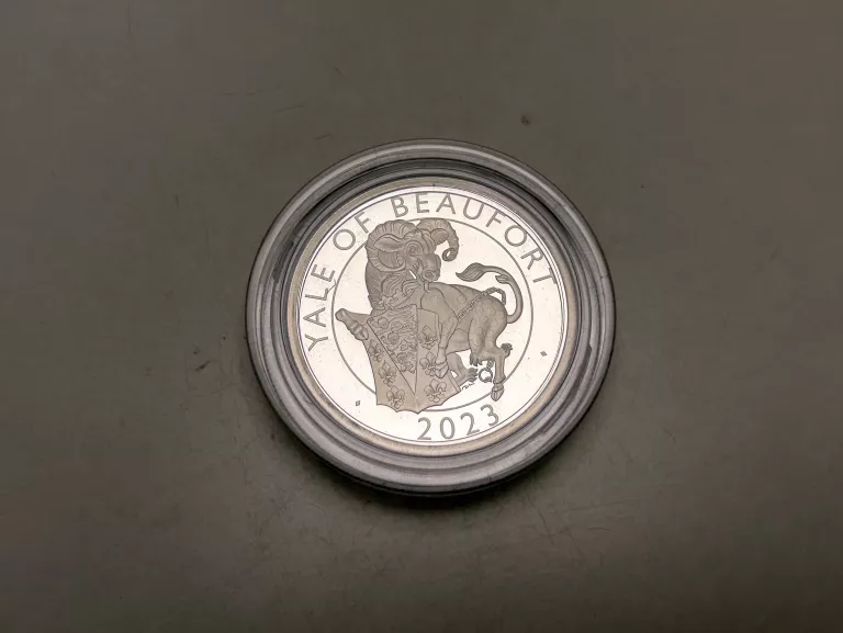 THE ROYAL TUDOR BEASTS: THE YALE OF BEAUFORT 2OZ SREBRO KOLEKCJONERSKA