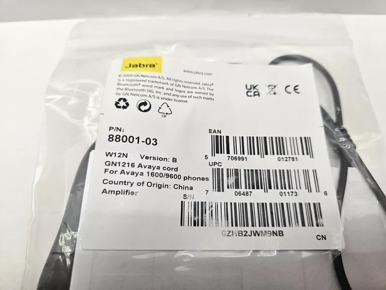 JABRA PRZEWÓD GN1216 SMART QD TO RJ9 2M (88001-04) SMART CORD