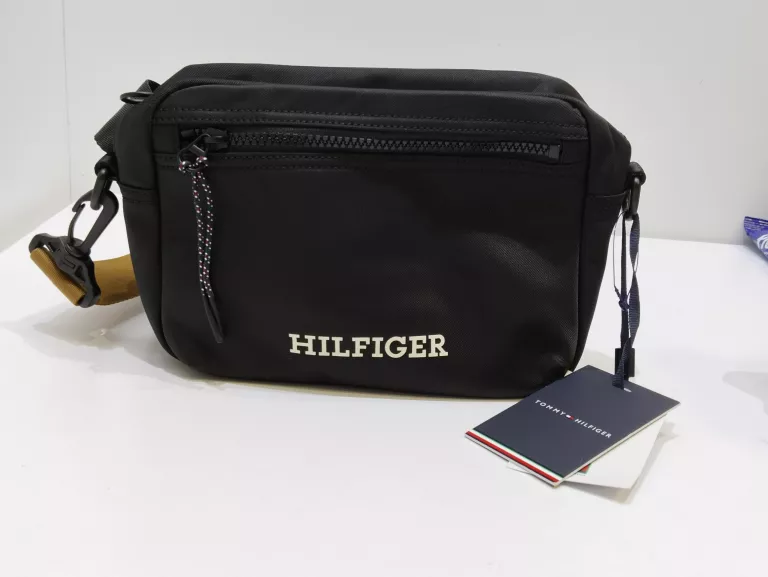 SASZETKA MONOTYPE EW REPORTER AM0AM11546 BLACK TOMMY HILFIGER