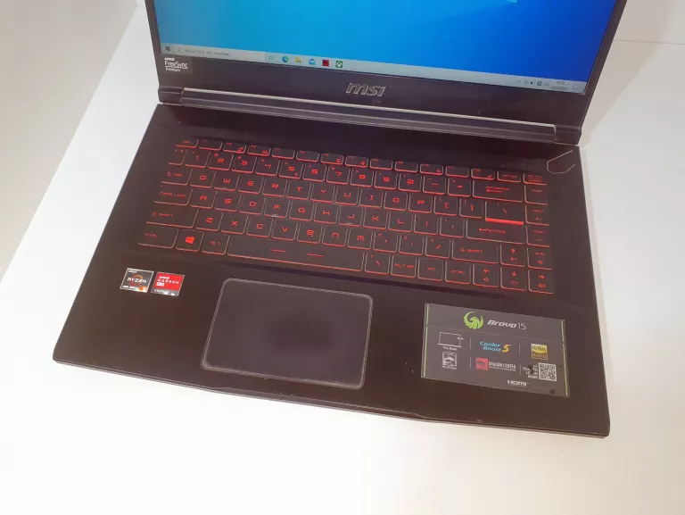 LAPTOP MSI BRAVO 15 RYZEN 5/8GB/512GB WIN10