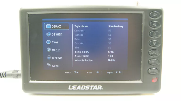 MINI TELEWIZOR KIESZONKOWY LEADSTAR D5 KOMPLET