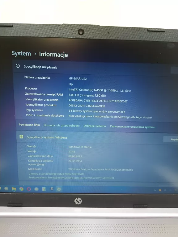 laptop-hp-rtl8822ce-przekatna-ekranu-156