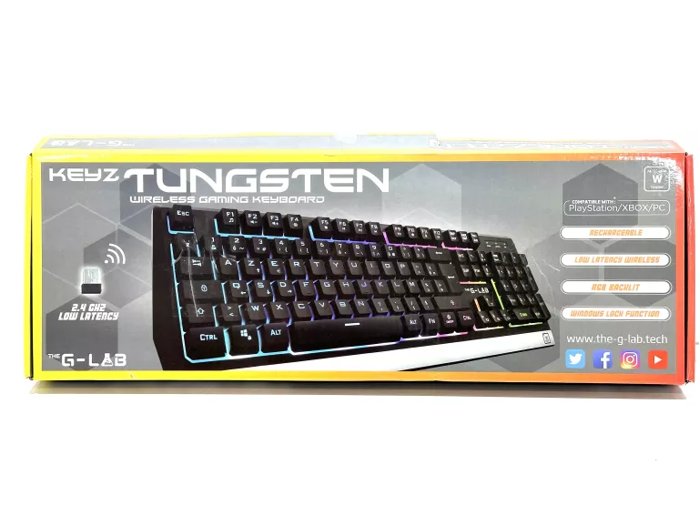 The g-lab G-Lab Keyz Tungsten Wireless Gaming Keyboard Black