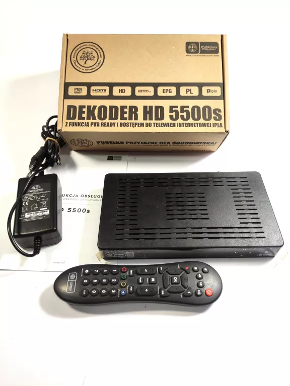 DEKODER CYFROWY POLSAT HD 5500S KOMPLET
