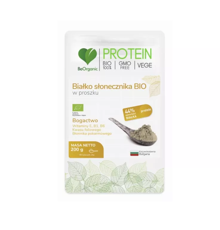 BEORGANIC BEZGLUTENOWE BIAŁKO SŁONECZNIKA BIO 200G