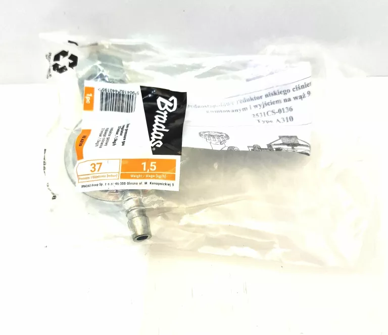 REDUKTOR DO BUTLI GAZOWEJ 11 KG BRADAS RG A310