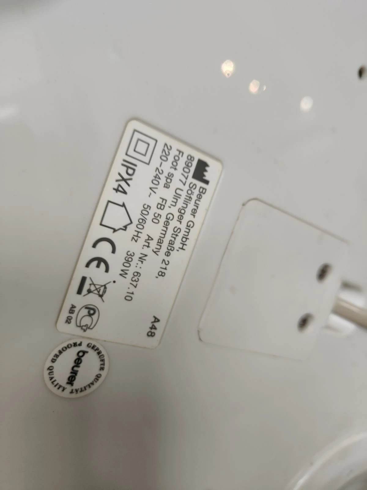 masazer-do-stop-beurer-fb-50-390w-hydromasaz-marka-beurer