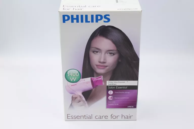 JAK NOWA! SKŁADANA SUSZARKA DO WŁOSÓW PHILIPS HP8106 1400W / KOMPLET