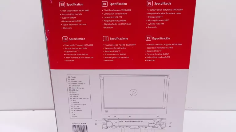 RADIO SAMOCHODOWE AUDIOCORE AC9100 TOUCH SCREEN ZESTAW