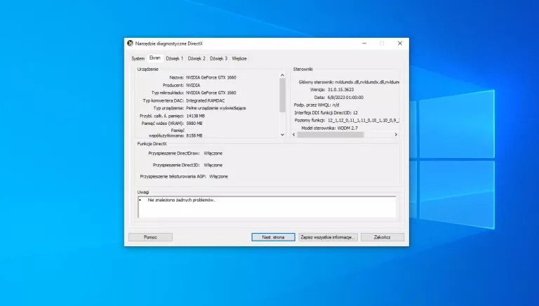 KOMPUTER STACJONARNY INTEL I5 9400F MSI GTX 1660 6 GB 16 GB RAM 1TB SSD