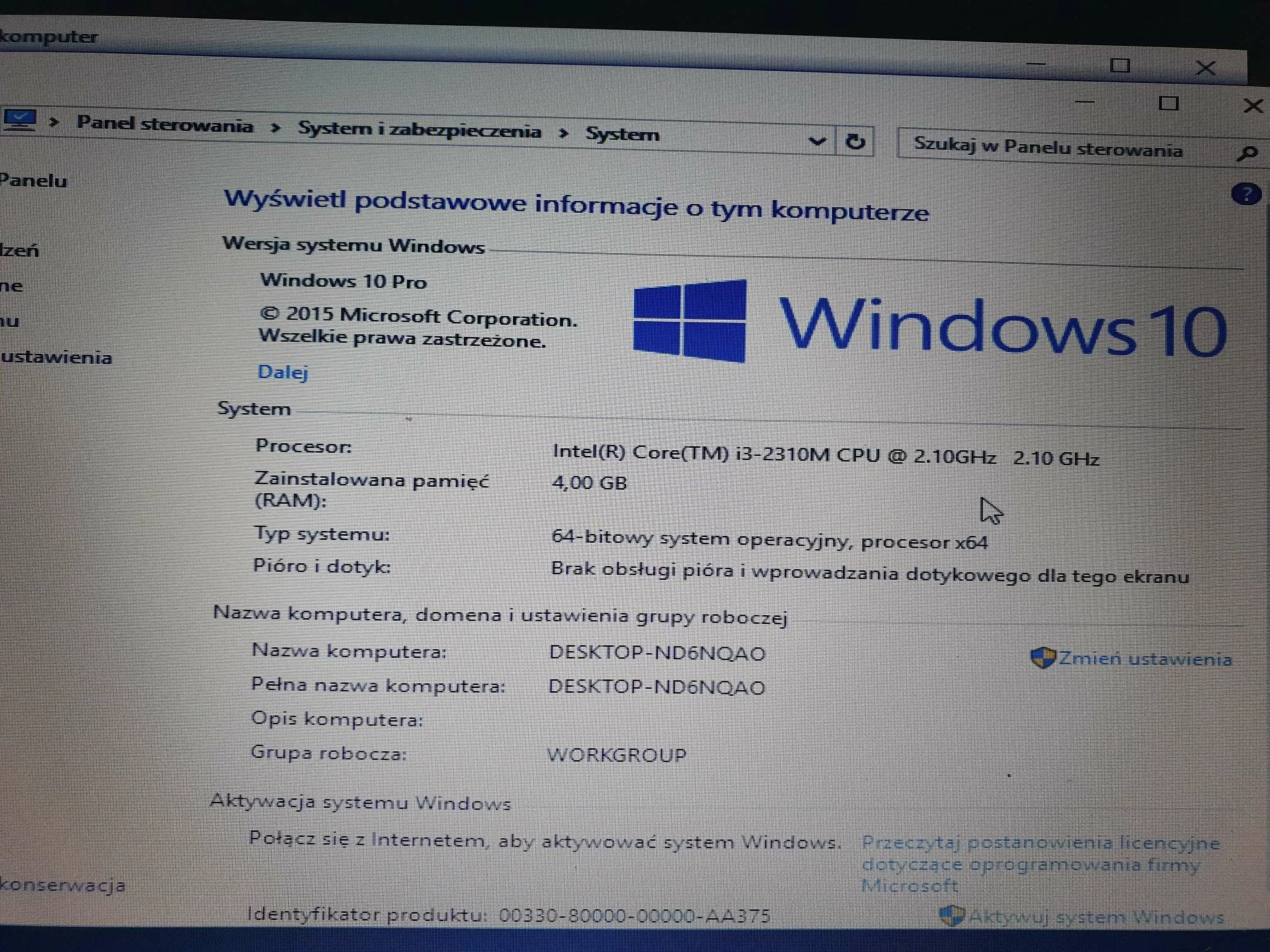 laptop-sony-vaio-pcg-71811m-i34gbwin-10-stan-uzywany