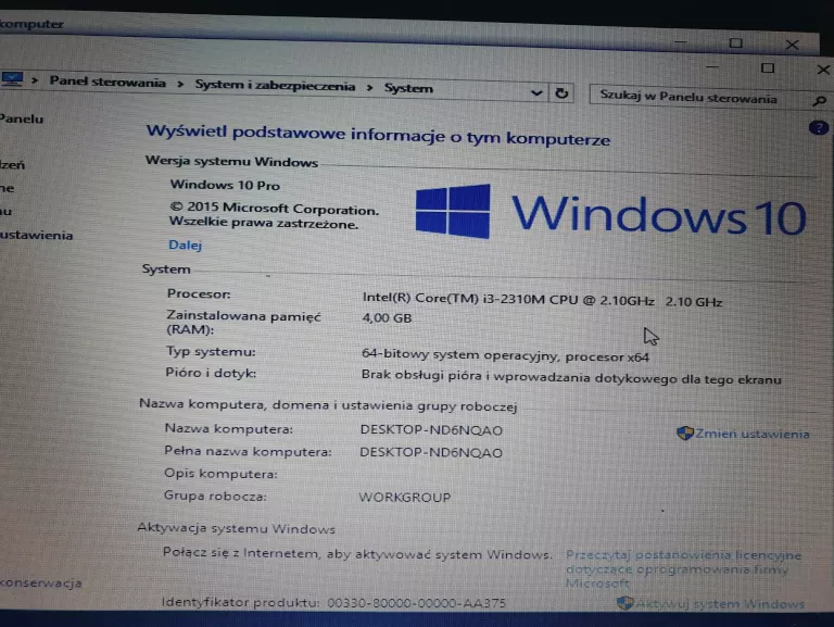 laptop-sony-vaio-pcg-71811m-i34gbwin-10-stan-uzywany