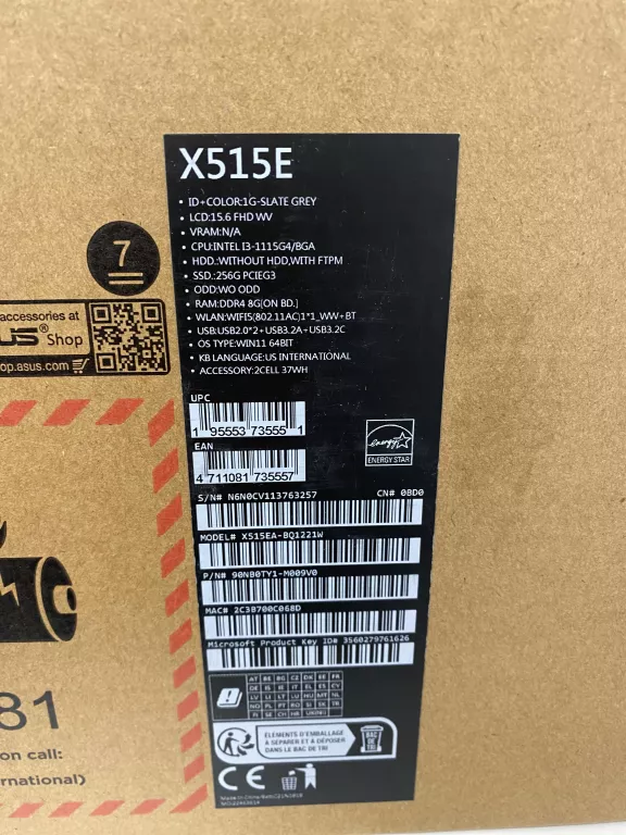 LAPTOP ASUS X515E