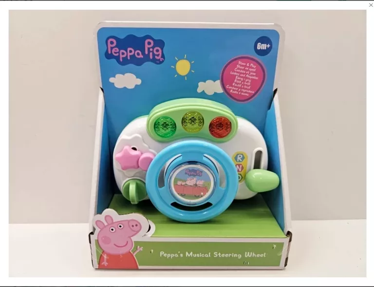 KIEROWNICA ŚWINKA PEPPA Z DŹWIĘKIEM 6M+