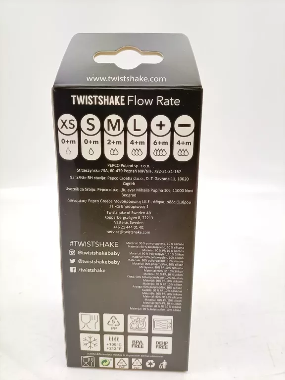 BUTELKA ANTYKOLKOWA TWISTSHAKE 180 ML RÓŻOWA