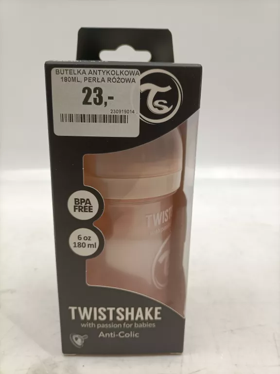BUTELKA ANTYKOLKOWA TWISTSHAKE 180 ML RÓŻOWA