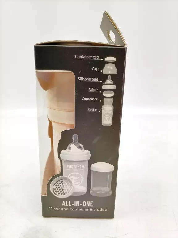 BUTELKA ANTYKOLKOWA TWISTSHAKE 180 ML RÓŻOWA