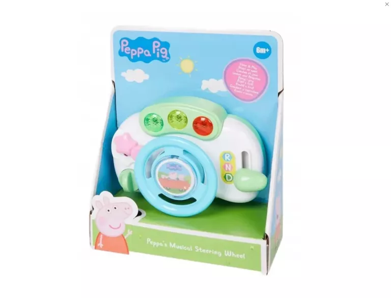 KIEROWNICA ŚWINKA PEPPA Z DŹWIĘKIEM 6M+