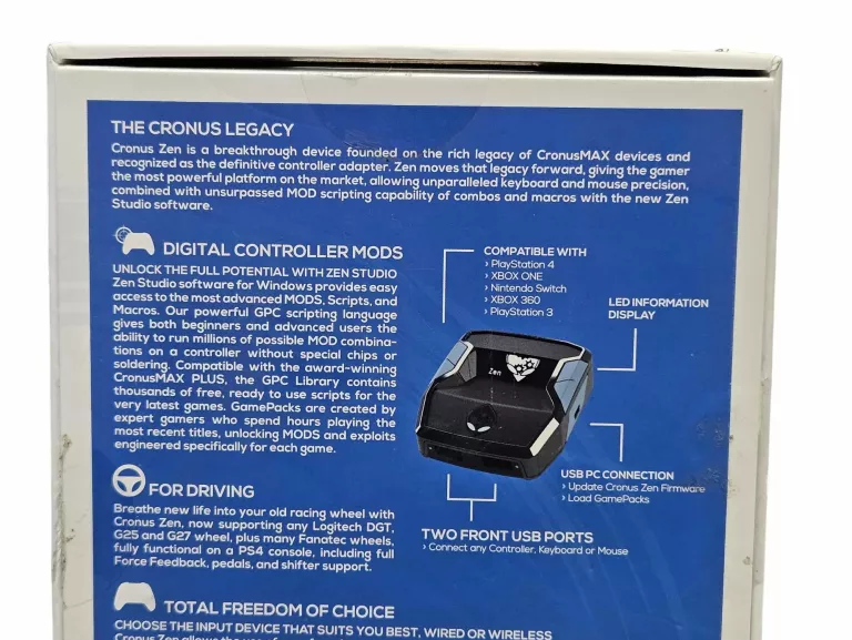 ADAPTER CRONUS ZEN DLAPS4, XBOX ONE, NINTENDOSWITCH
