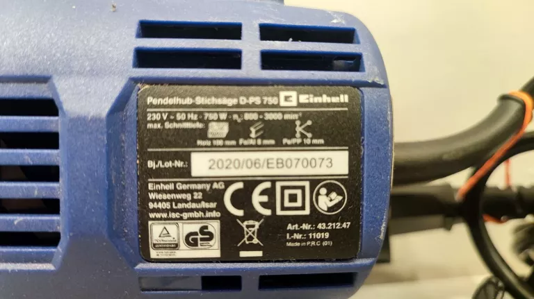 WYRZYNARKA EINHELL D-PS 750 W