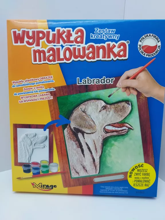 WYPUKŁA MALOWANKA PSY - LABRADOR MIRAGE HOBBY