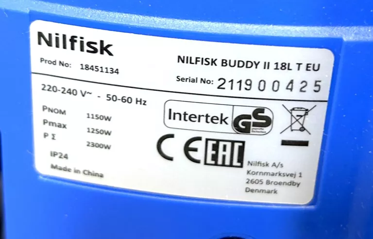 NILFISK BUDDY II 18 ODKURZACZ PRZEMYSŁOWY