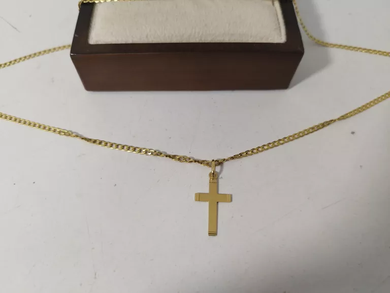 zloty-lancuszek-z-krzyzykiem-585-293-g-stan-uzywany