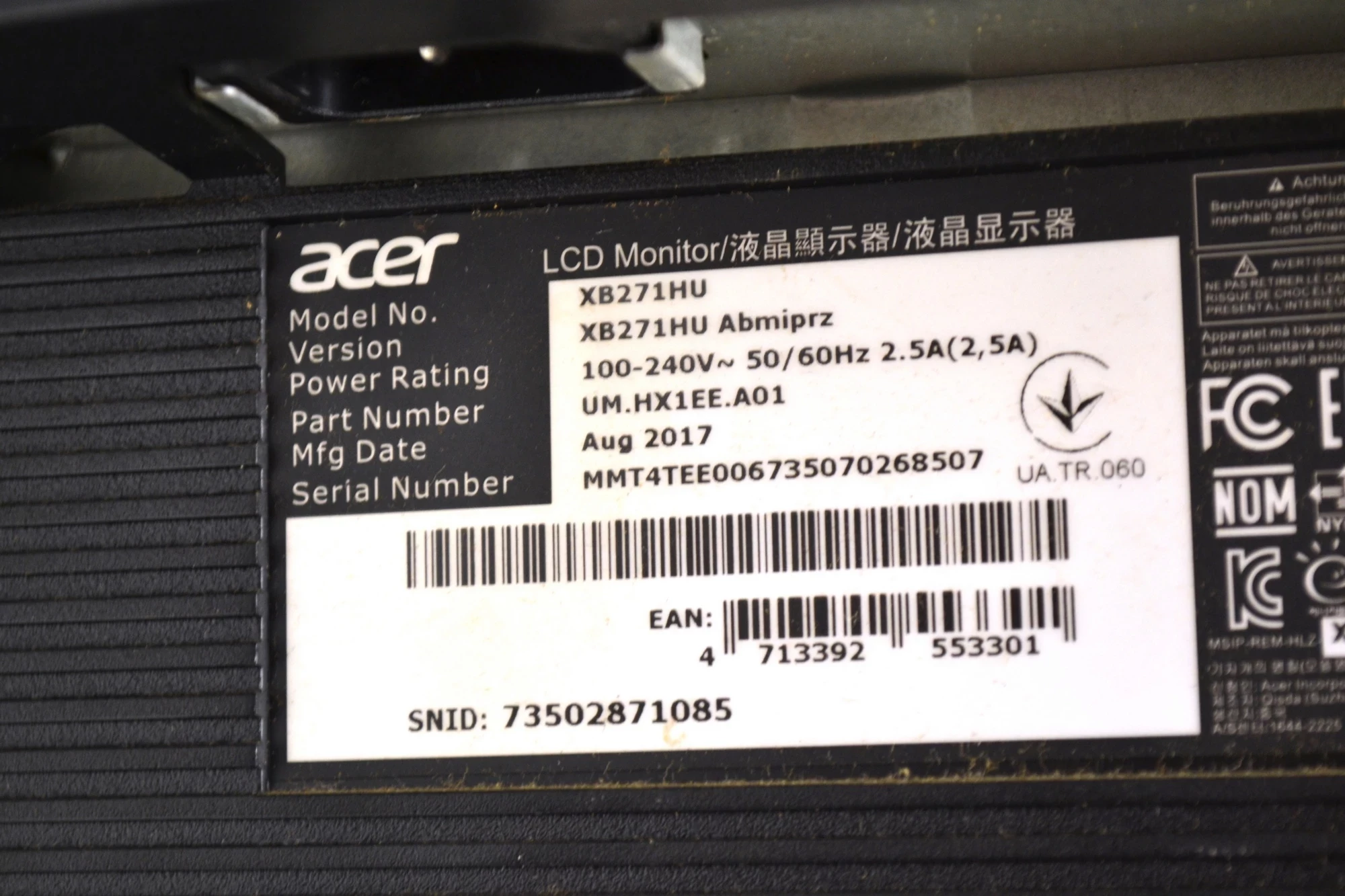 monitor-led-acer-predator-xb271hu-27-px-ips-kable-stan-uzywany