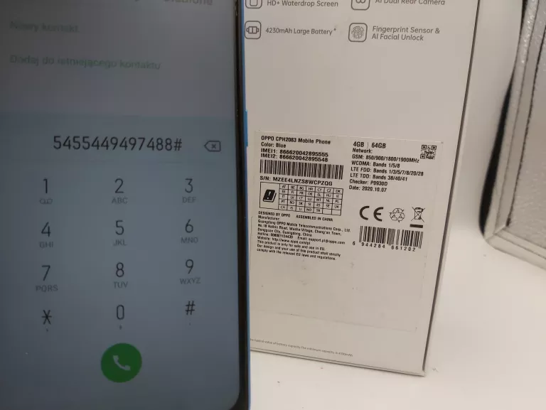 TELEFON OPPO A12 4/64GB DUAL SIM BDB!!!